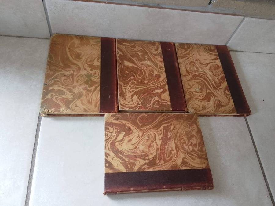 Vintage collectors Set of 4 Antique leather bound Books