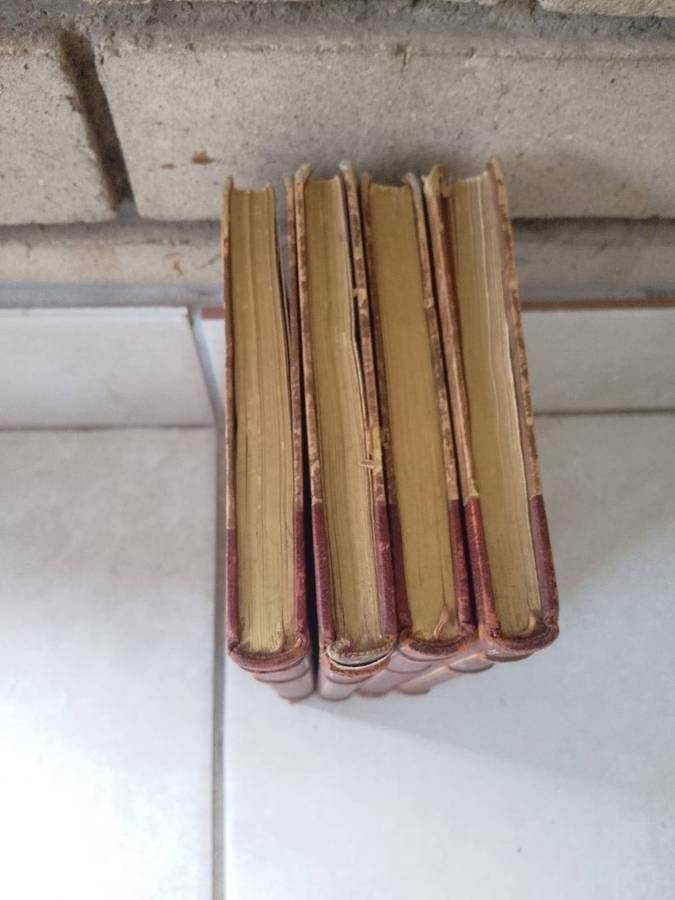 Vintage collectors Set of 4 Antique leather bound Books