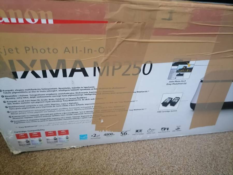 Pixma MP250 Color Inkjet Multifunctional Printer (Print, Copy, Scan)\Ink needs refill or replacement