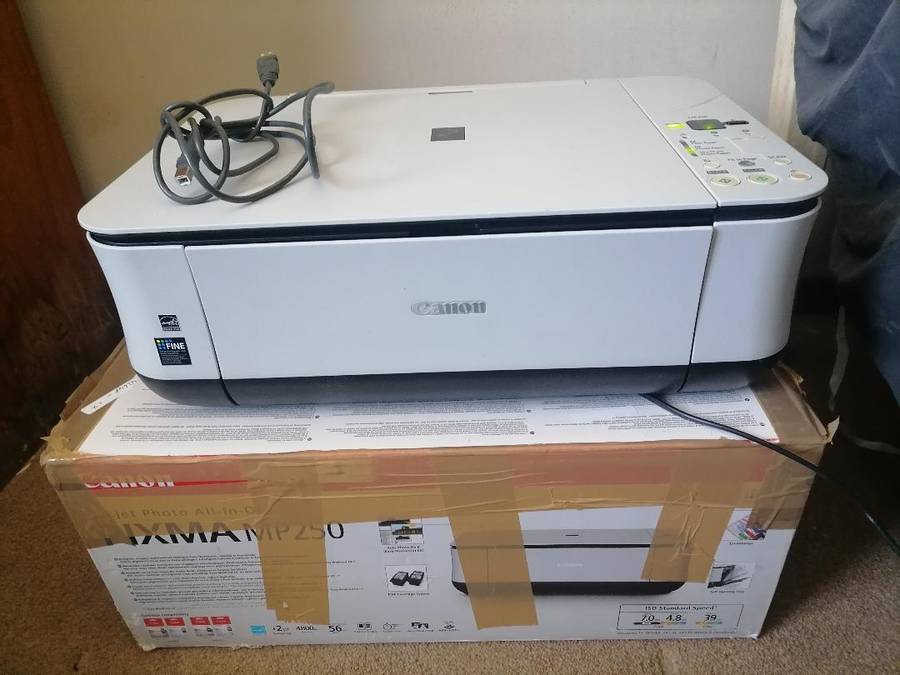 Pixma MP250 Color Inkjet Multifunctional Printer (Print, Copy, Scan)\Ink needs refill or replacement