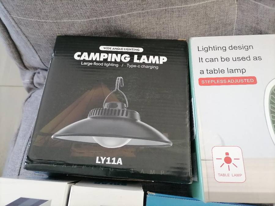 **LOT OF NEW ELECTRONICS*SOLAR MOTION ALARMS,CAMING LAMP,USB FAN,DIGITAL SCALE,TEMP/CLOCK*