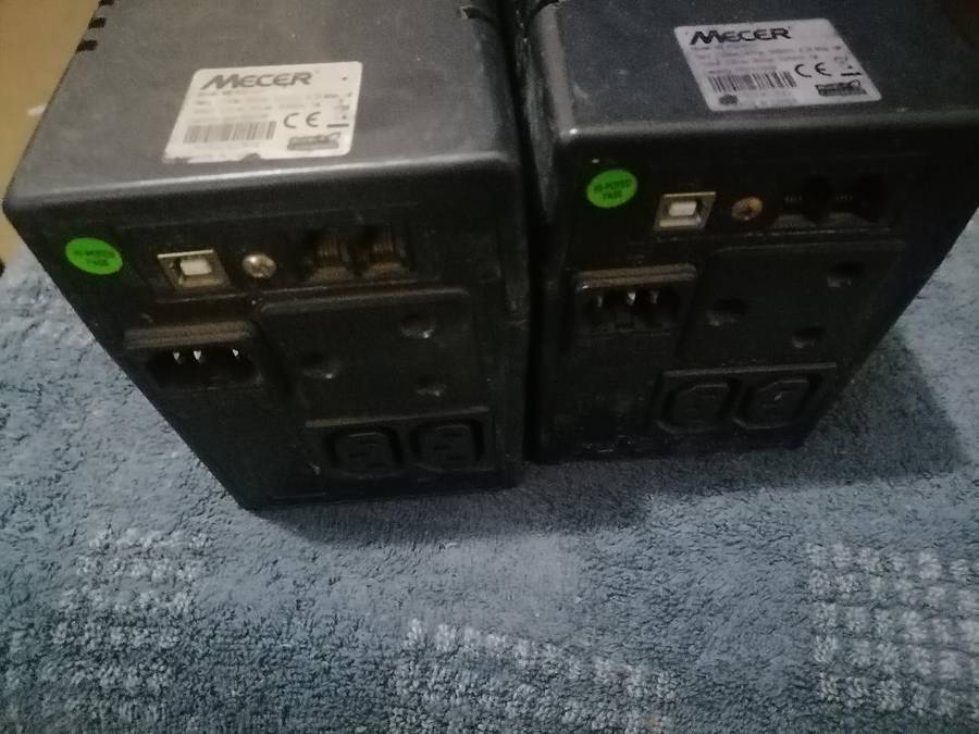 **2 X MECER 650VA UPS \TESTED WORKING*BATTERIES NOT INCL: ONE BID FOR BOTH