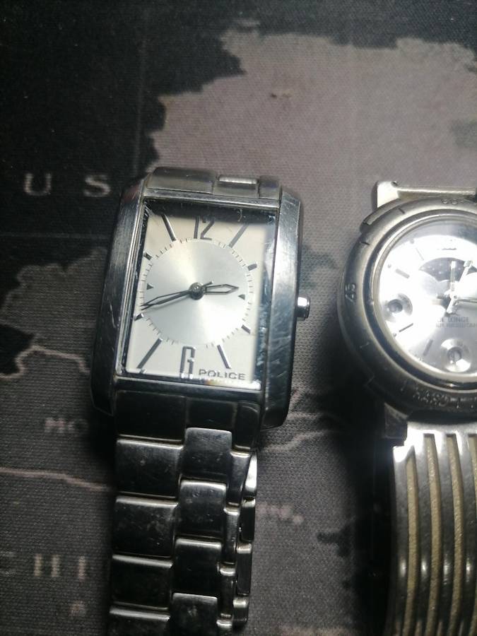 *LOT OF 3 WATCHES*CITIZEN ECO DRIVE+POLICE+DE LONGE*ONE BID FOR ALL 3*