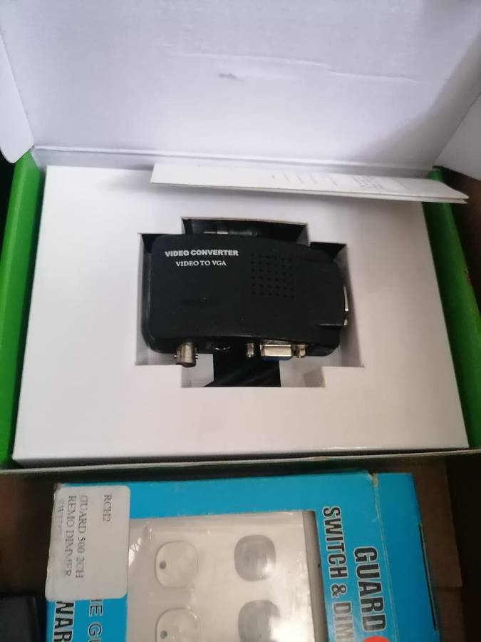 *LOT OF electronics*smart tv box,ups batteries,vga converters,ups,dimmer switch etc*sold as is