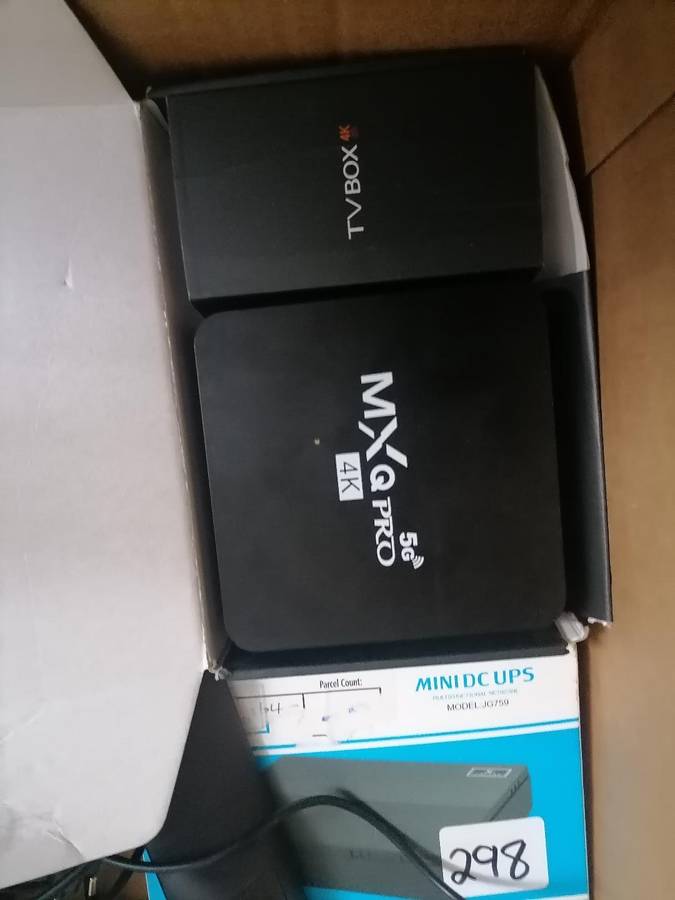 *LOT OF electronics*smart tv box,ups batteries,vga converters,ups,dimmer switch etc*sold as is