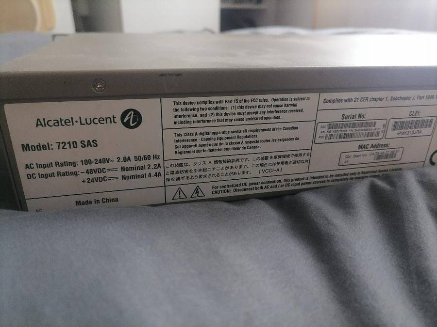 Alcatel Lucent 7210 SAS-E Service Access Switch 12SFP/12-TX