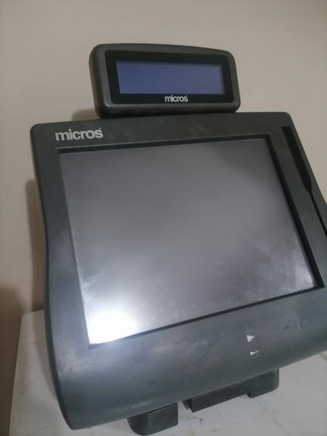 MICROS WORKSTATION 4 TOUCH SCREEN POS SYSTEM WITH STAND