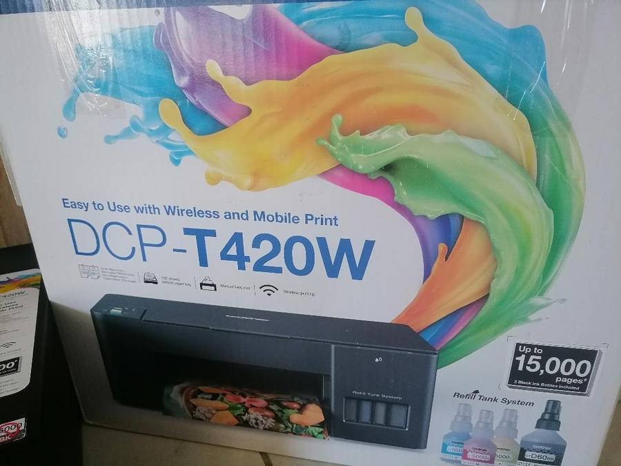 Refurbished Brother DCP-T420W Ink Tank Printer 3in1 with WiFi in Box with cables