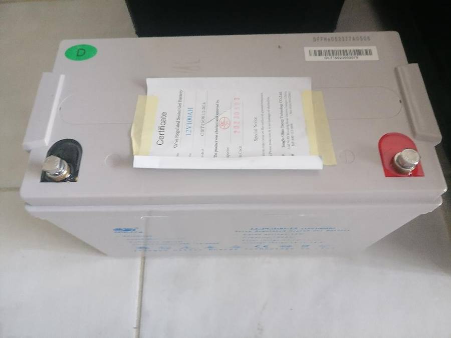 certo ep1100 inverter with RCT LCPC 12V DC 100Ah Gel VRLA Deep Cycle Battery