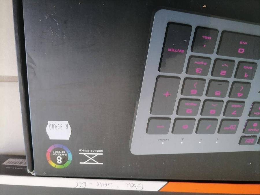 LOT OF 2x VANTAR AX BLACK Aluminum RGB Scissor-Switch Keyboard