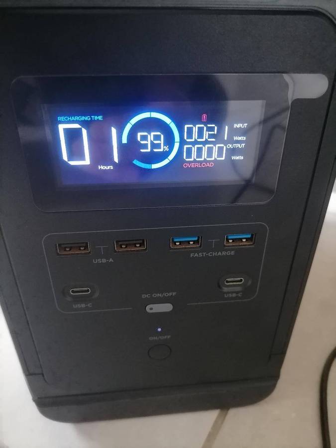 EcoFlow DELTA 1300 (1800W/1260Wh) Portable Power Station(overload error)