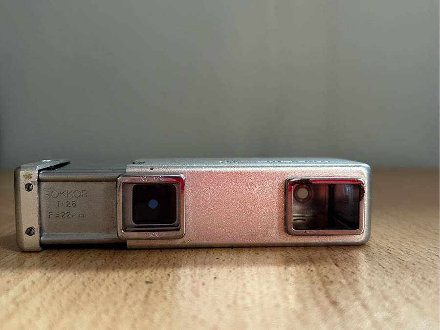 Minolta-16 chrome 16mm subminiature camera with 22mm