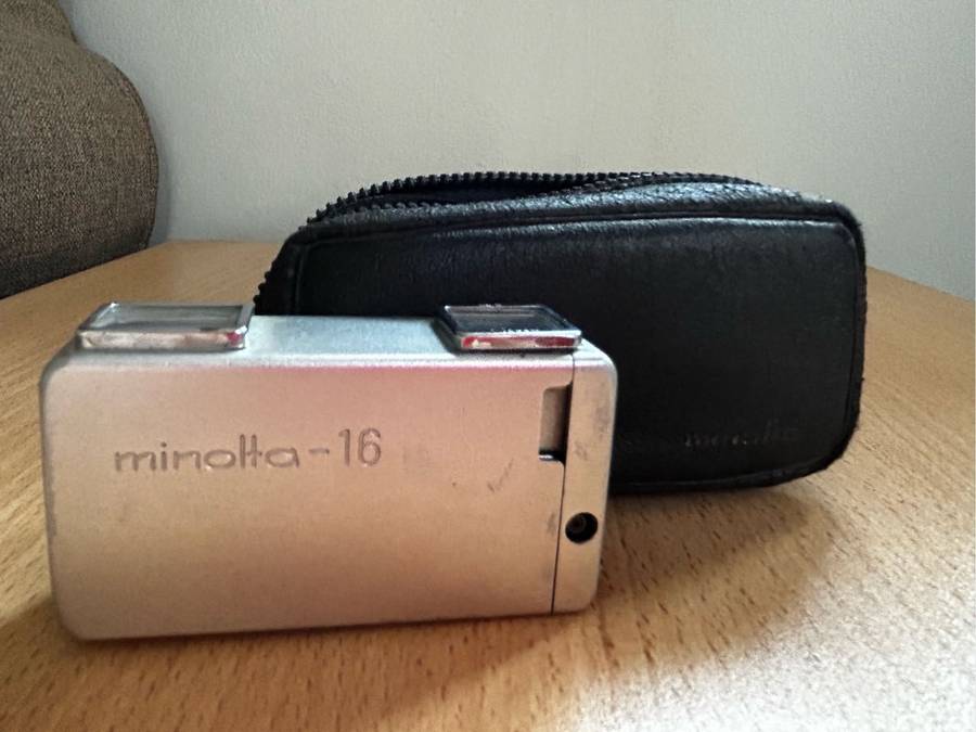 Minolta-16 chrome 16mm subminiature camera with 22mm