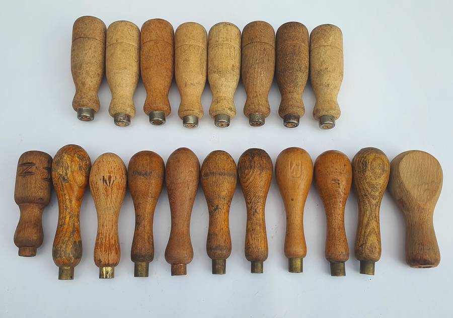 Batch of 19 Wooden Tool Handles  Vintage From WWII Era