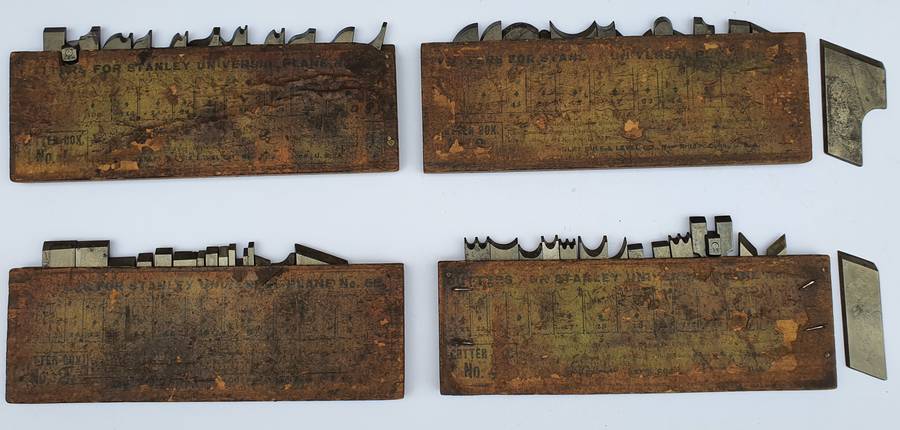 Vintage Set Of Stanley 55 Cutters: 4 Box Set  Made in USA
