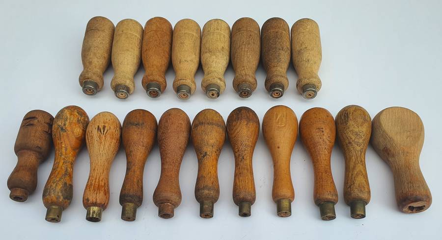 Batch of 19 Wooden Tool Handles  Vintage From WWII Era