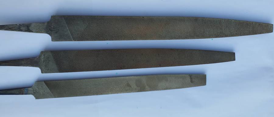 Trio of Half-Round Files In Good Used Condition