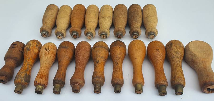Batch of 19 Wooden Tool Handles  Vintage From WWII Era