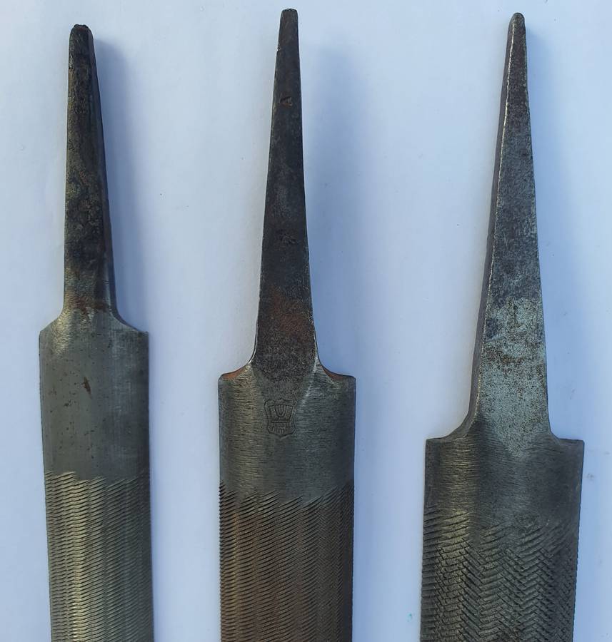Trio of Half-Round Files In Good Used Condition