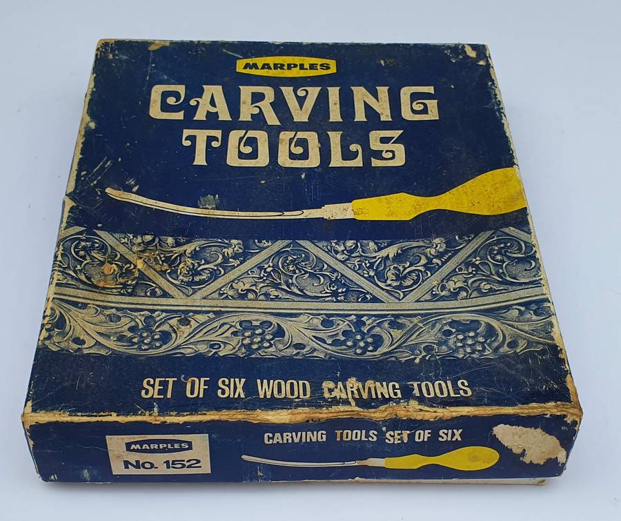 Vintage Set Of 6 Marples Carving Chisels / Tools  Original Box & Impeccable Condition