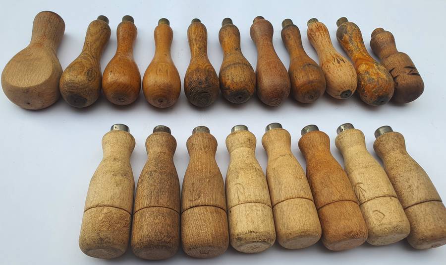 Batch of 19 Wooden Tool Handles  Vintage From WWII Era