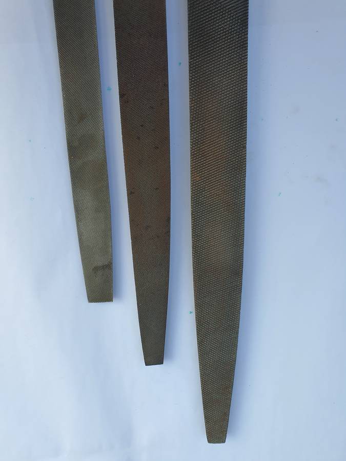 Trio of Half-Round Files In Good Used Condition