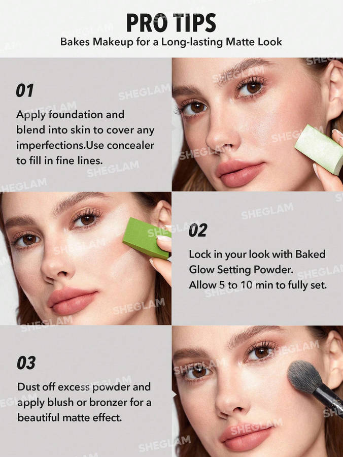 SHEGLAM Baked Glow Setting Powder - Transculent