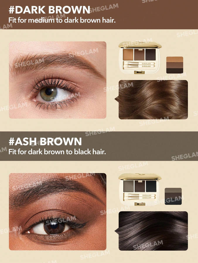SHEGLAM Full-Filled Eyebrow Expert Palette - 102 Ash Brown