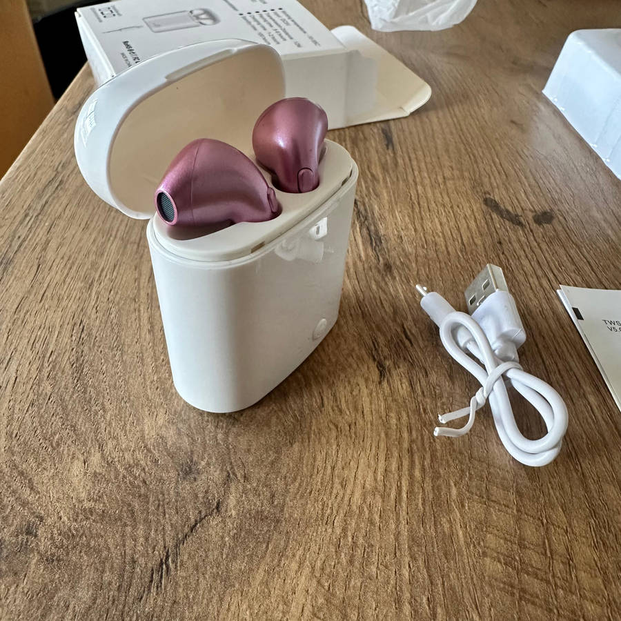 I7S Bluetooth Wireless Earphones  (In Ear) - ROSE GOLD