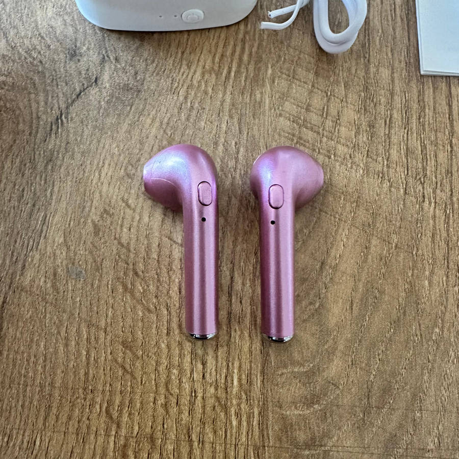 I7S Bluetooth Wireless Earphones  (In Ear) - ROSE GOLD