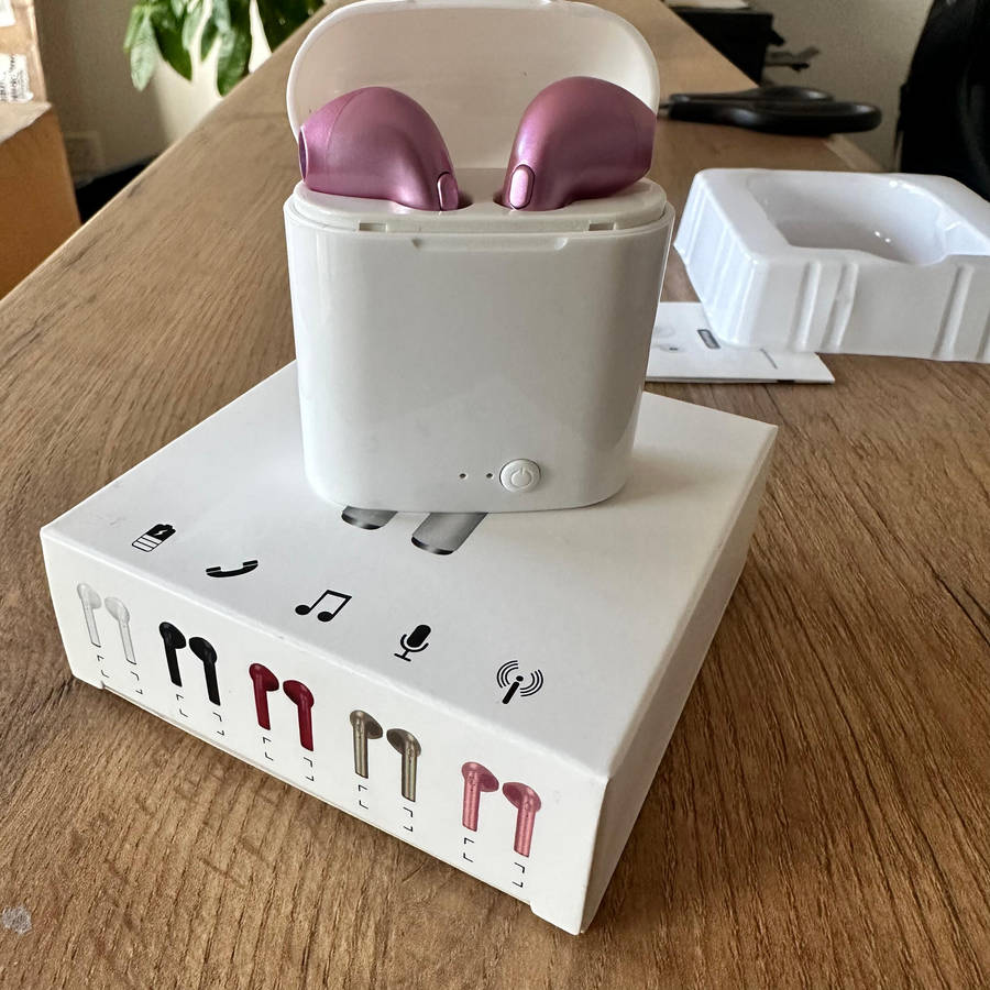 I7S Bluetooth Wireless Earphones  (In Ear) - ROSE GOLD