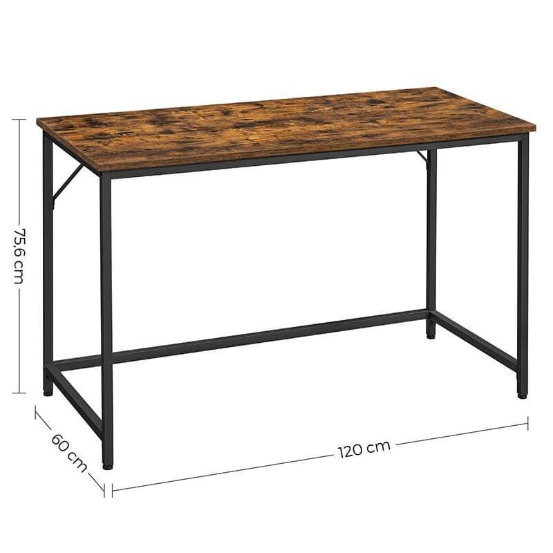 VASAGLE 120cm Work Desk for Office or Home with Metal Frame (Chipped)