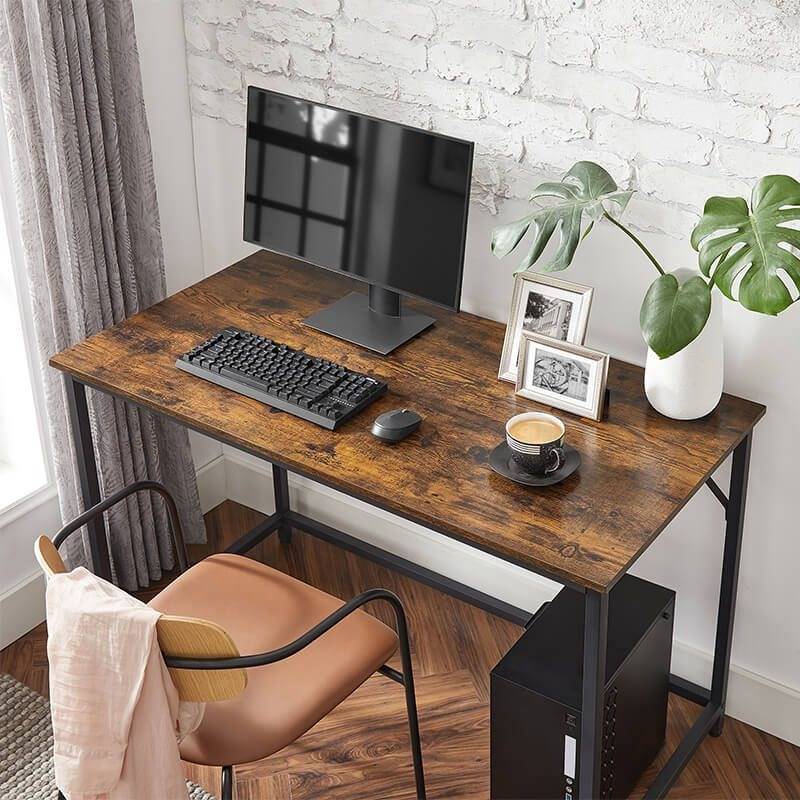 VASAGLE 120cm Work Desk for Office or Home with Metal Frame (Chipped)
