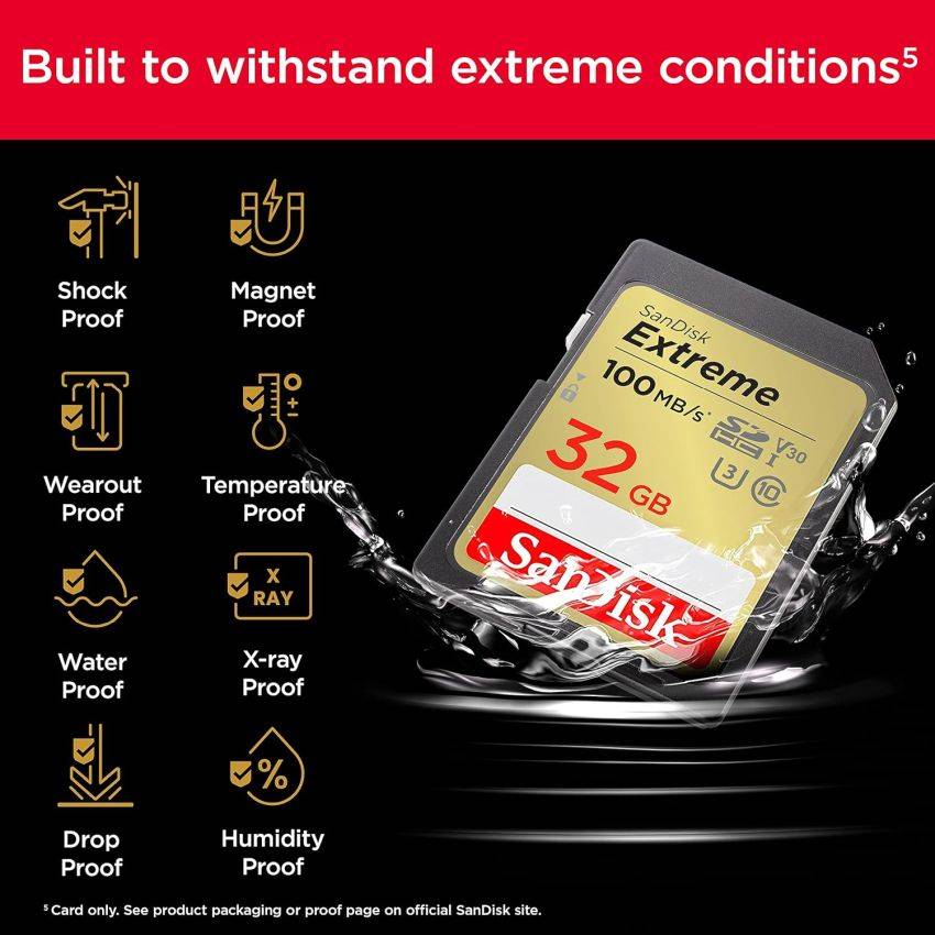 Sandisk Extreme 32GB SDHC Memory Card