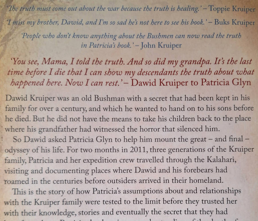 What Dawid Knew: A Journey with the Kruipers by Patricia Glyn Paperback SIGNED