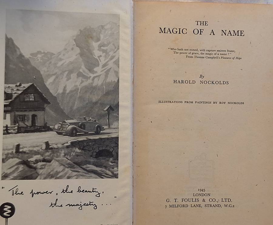 The Magic of a Name by Harold Nockolds Hardcover 1945