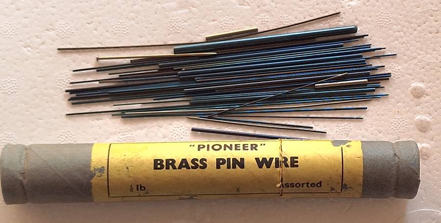 Pioneer Brass Pin Wire Assorted in Cardboard Tube
