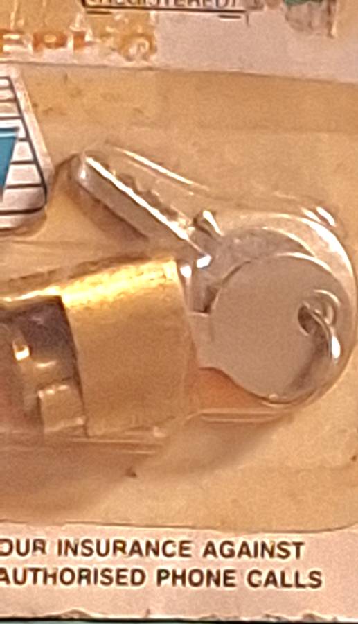 Carded Vintage HARP No 561 Telephone Lock for Rotary Dialing Phones.