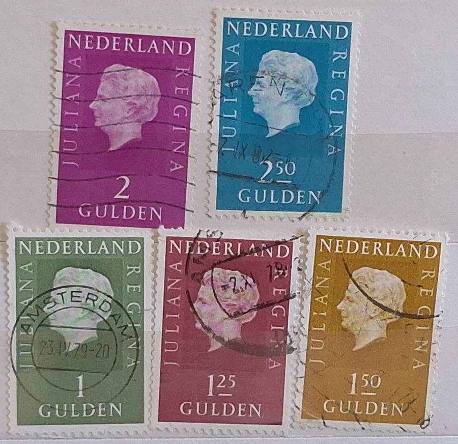 Netherlands  1969 Queen Juliana 5 Used stamps