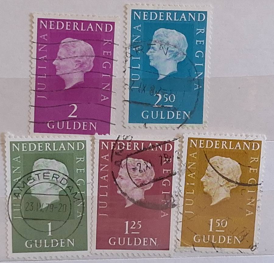 Netherlands  1969 Queen Juliana 5 Used stamps