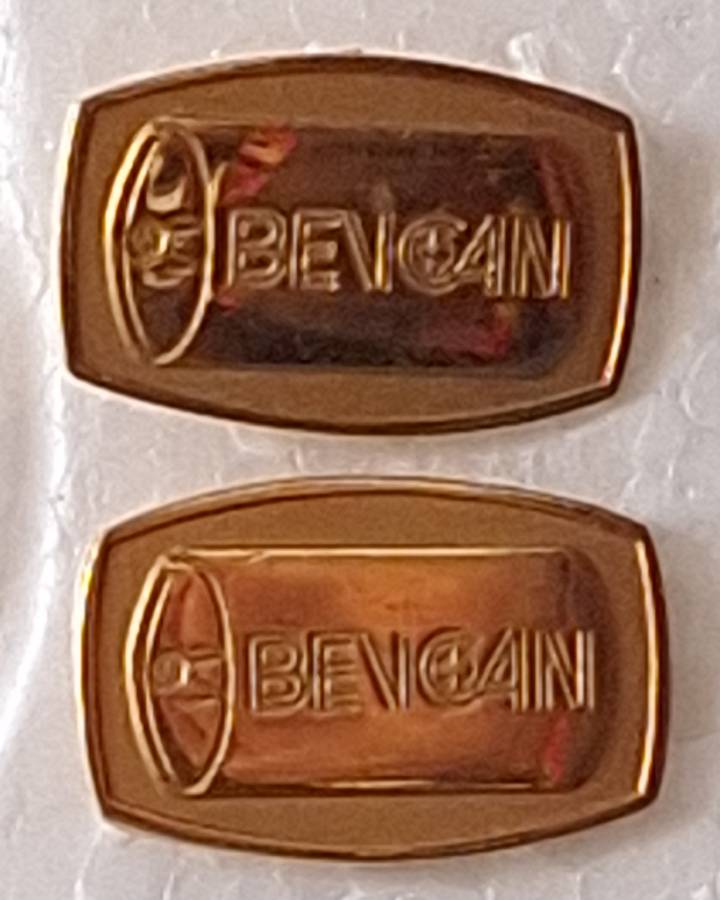 Pair Bevcan Plated Cufflinks
