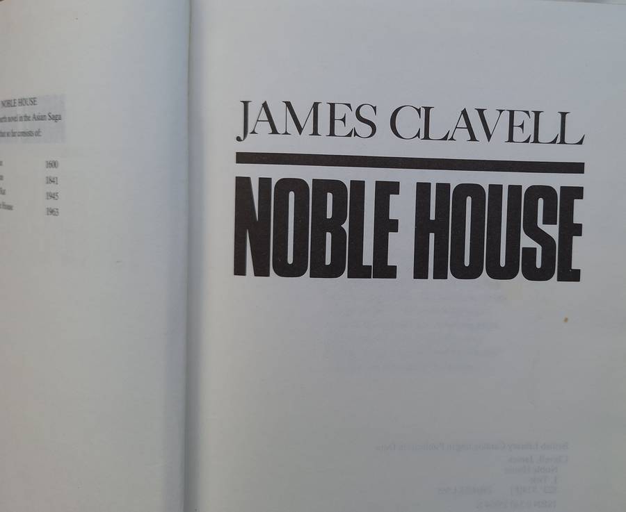 Noble House by James Clavell Hardcover