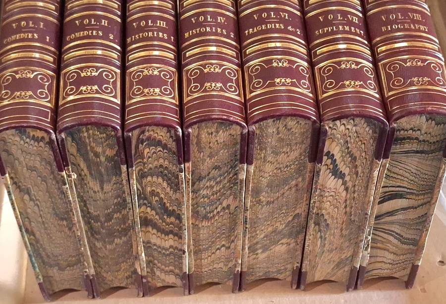 Pictorial Shakspere 7 Books from Set of 8 (No. 5 is Missing) Hand dated 1844