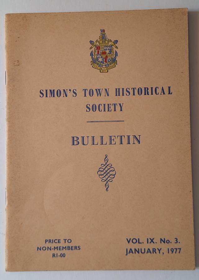 Simon's Town Historical Society Bulletin Vol IX No 3 January 1977