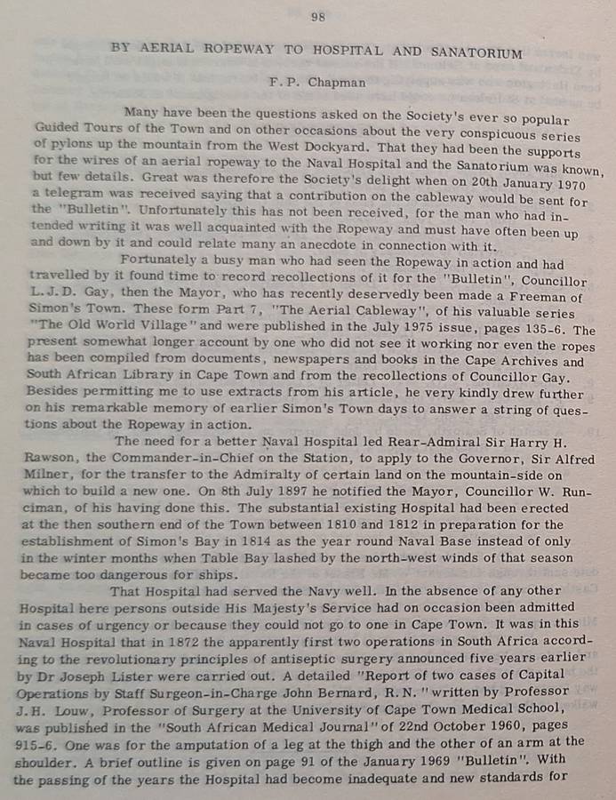 Simon's Town Historical Society Bulletin Vol IX No 3 January 1977