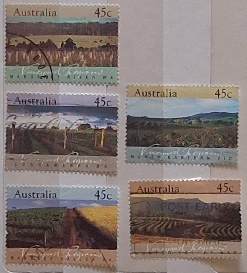 Australia 1992 Vineyard Regions Set of 5 Used Hinged stamps