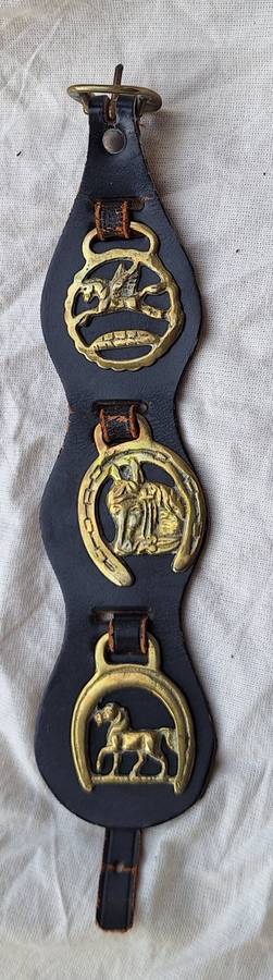 Small Horse Brass on Leather strap