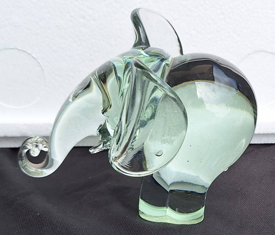Clear Glass Elephant