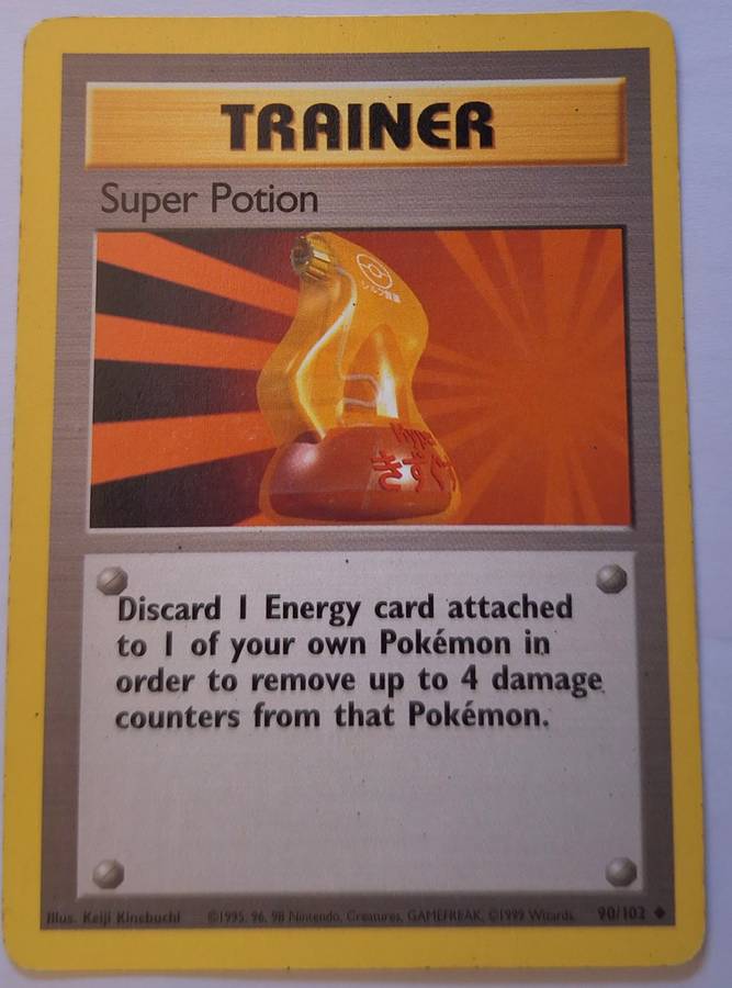 Vintage Pokemon Trainer Super Potion 90/102