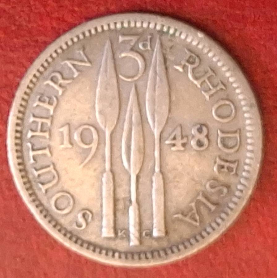 Southern Rhodesia 1948 George VI 3d Copper-nickel